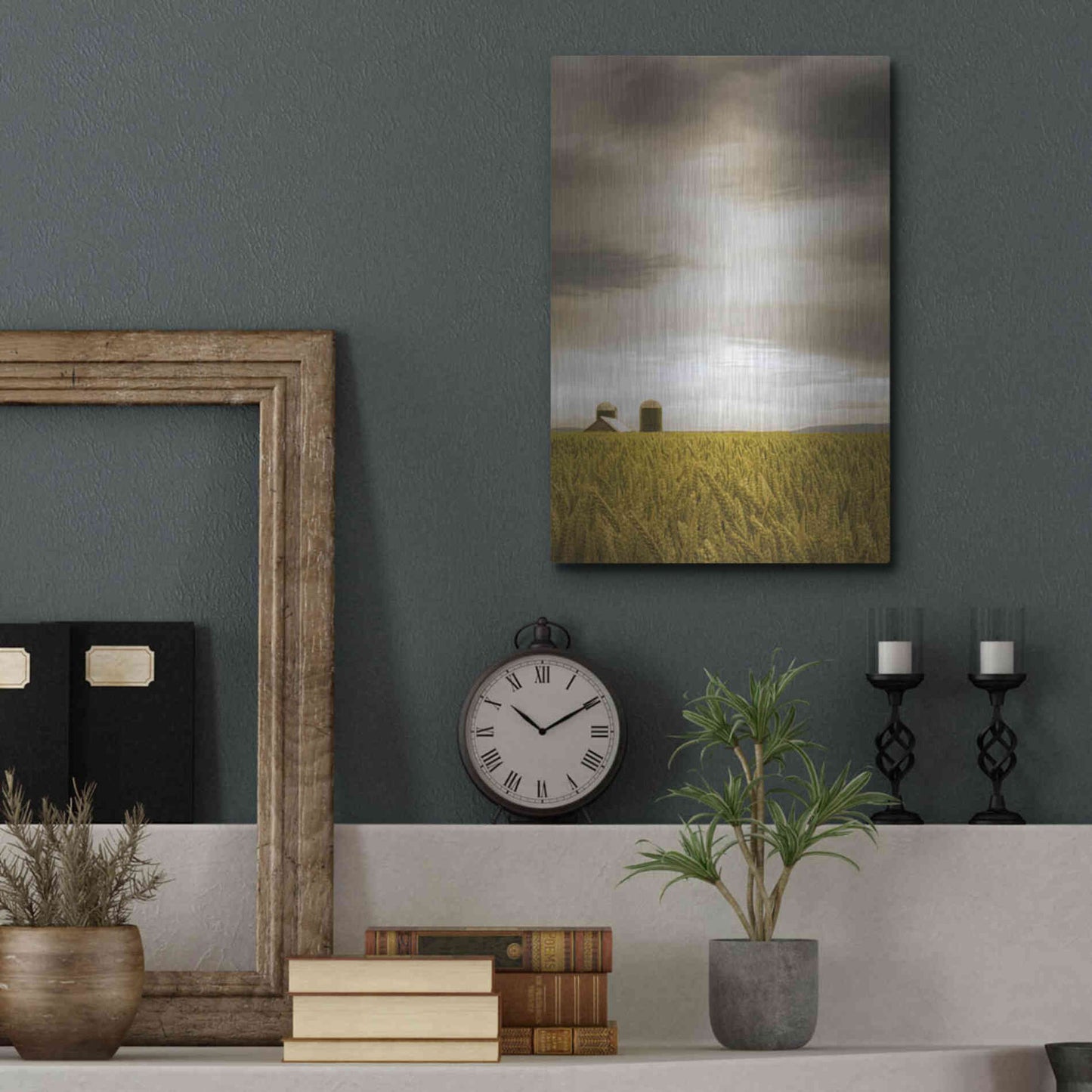 Luxe Metal Art  'Across The Wheat Field'  by Don Schwartz, Metal Wall Art,12x16