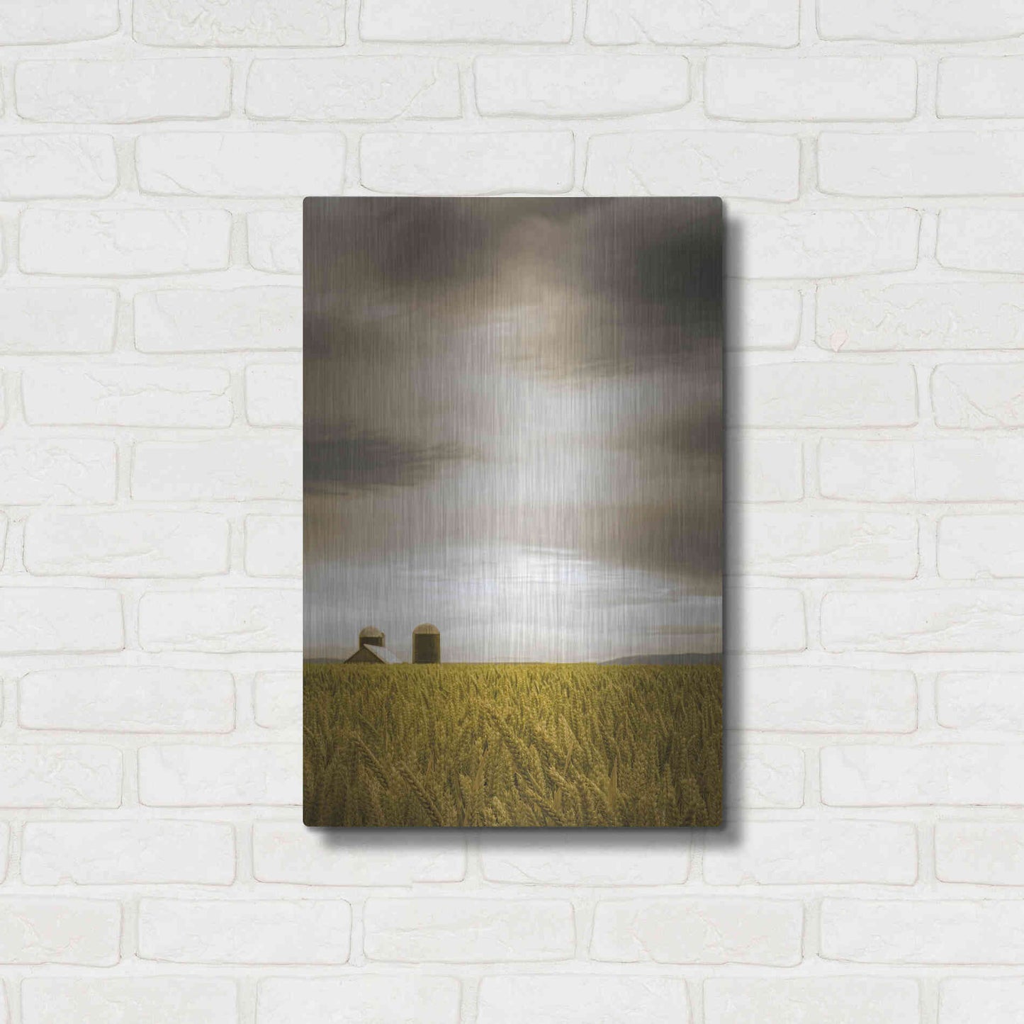 Luxe Metal Art  'Across The Wheat Field'  by Don Schwartz, Metal Wall Art,16x24