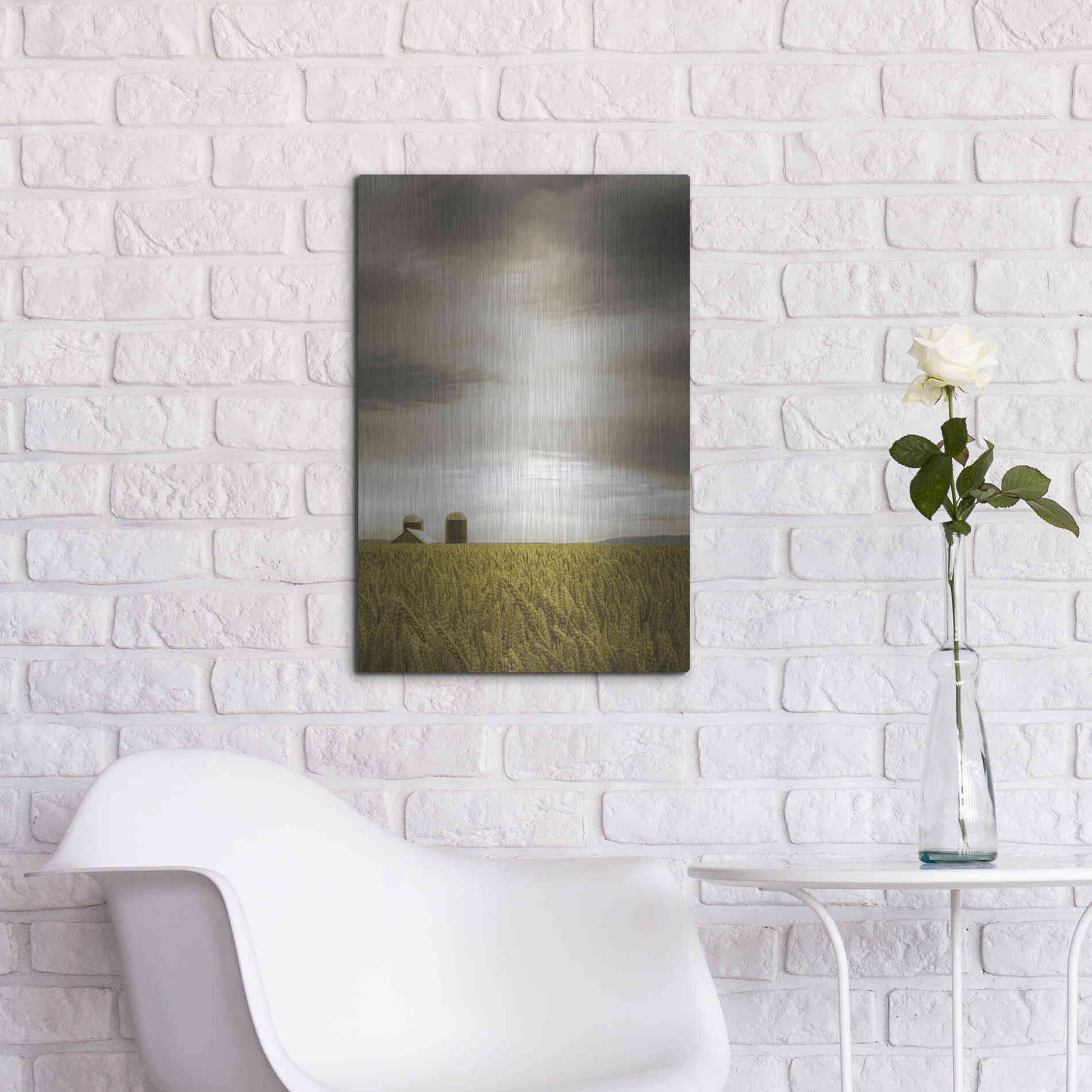 Luxe Metal Art  'Across The Wheat Field'  by Don Schwartz, Metal Wall Art,16x24