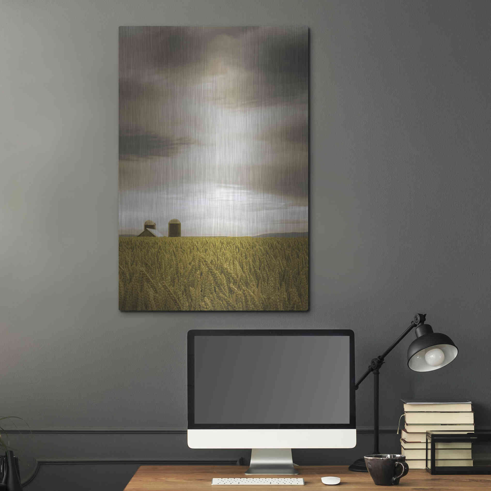 Luxe Metal Art  'Across The Wheat Field'  by Don Schwartz, Metal Wall Art,24x36