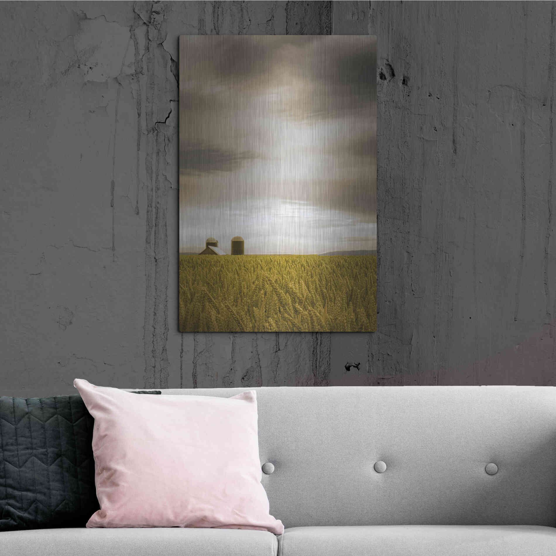 Luxe Metal Art  'Across The Wheat Field'  by Don Schwartz, Metal Wall Art,24x36