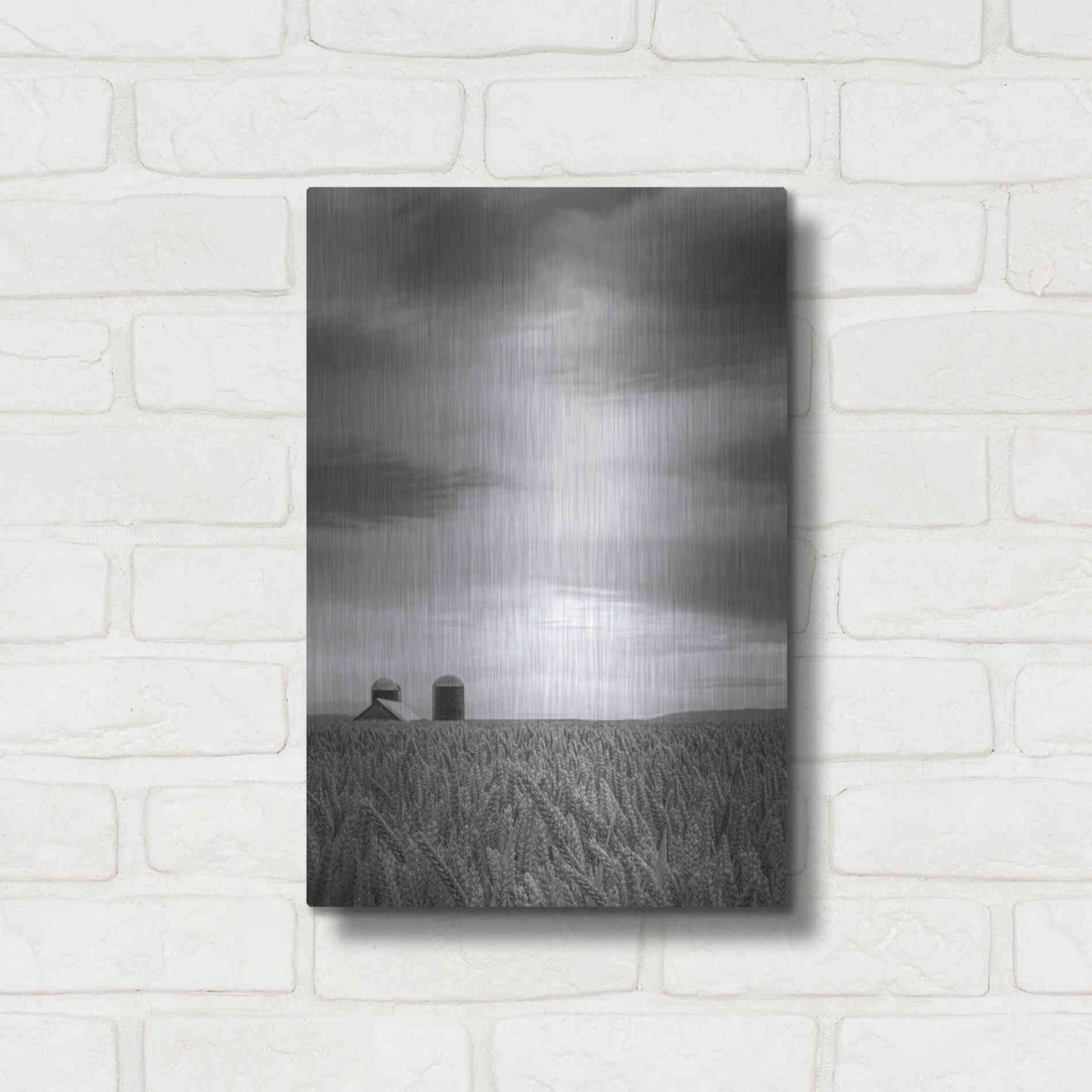Luxe Metal Art  'Across The Wheat Field Ii'  by Don Schwartz, Metal Wall Art,12x16