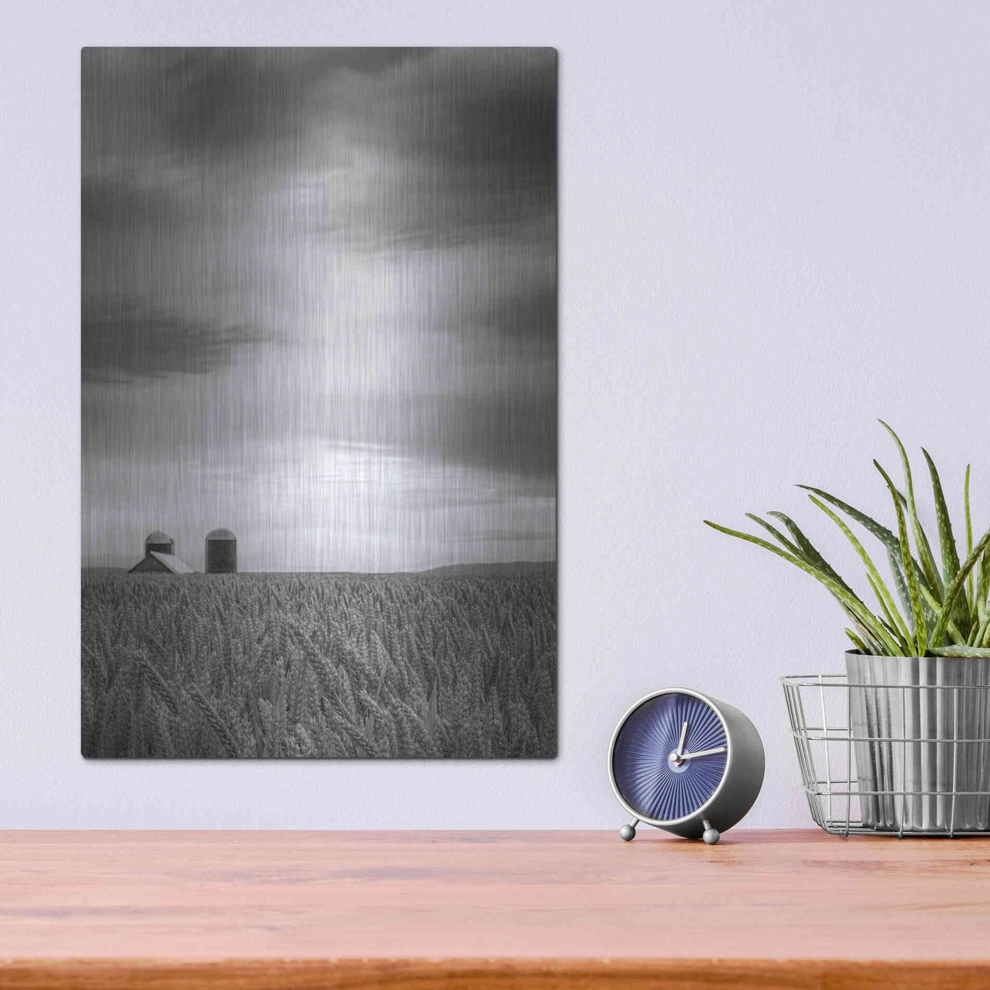 Luxe Metal Art  'Across The Wheat Field Ii'  by Don Schwartz, Metal Wall Art,12x16