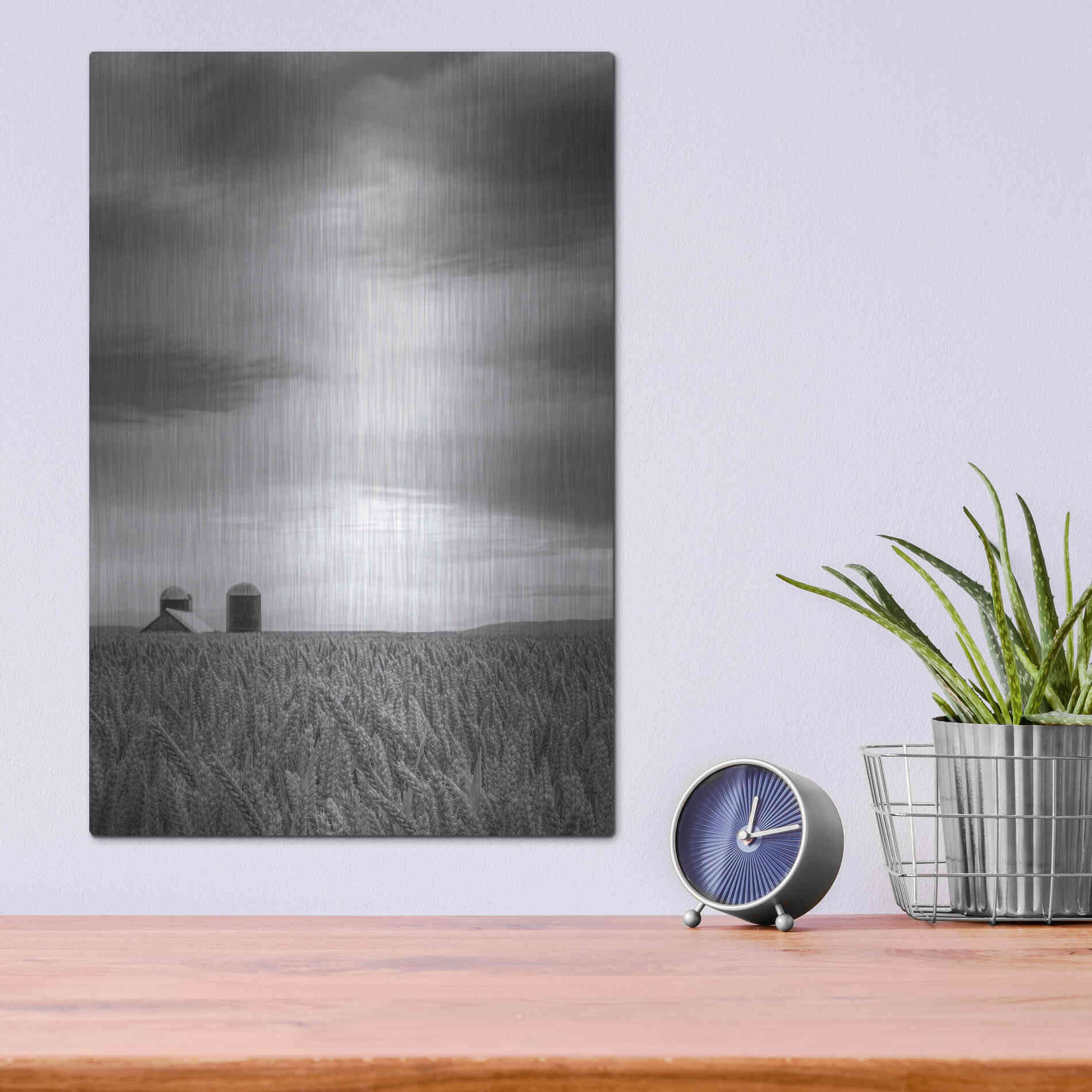 Luxe Metal Art  'Across The Wheat Field Ii'  by Don Schwartz, Metal Wall Art,12x16