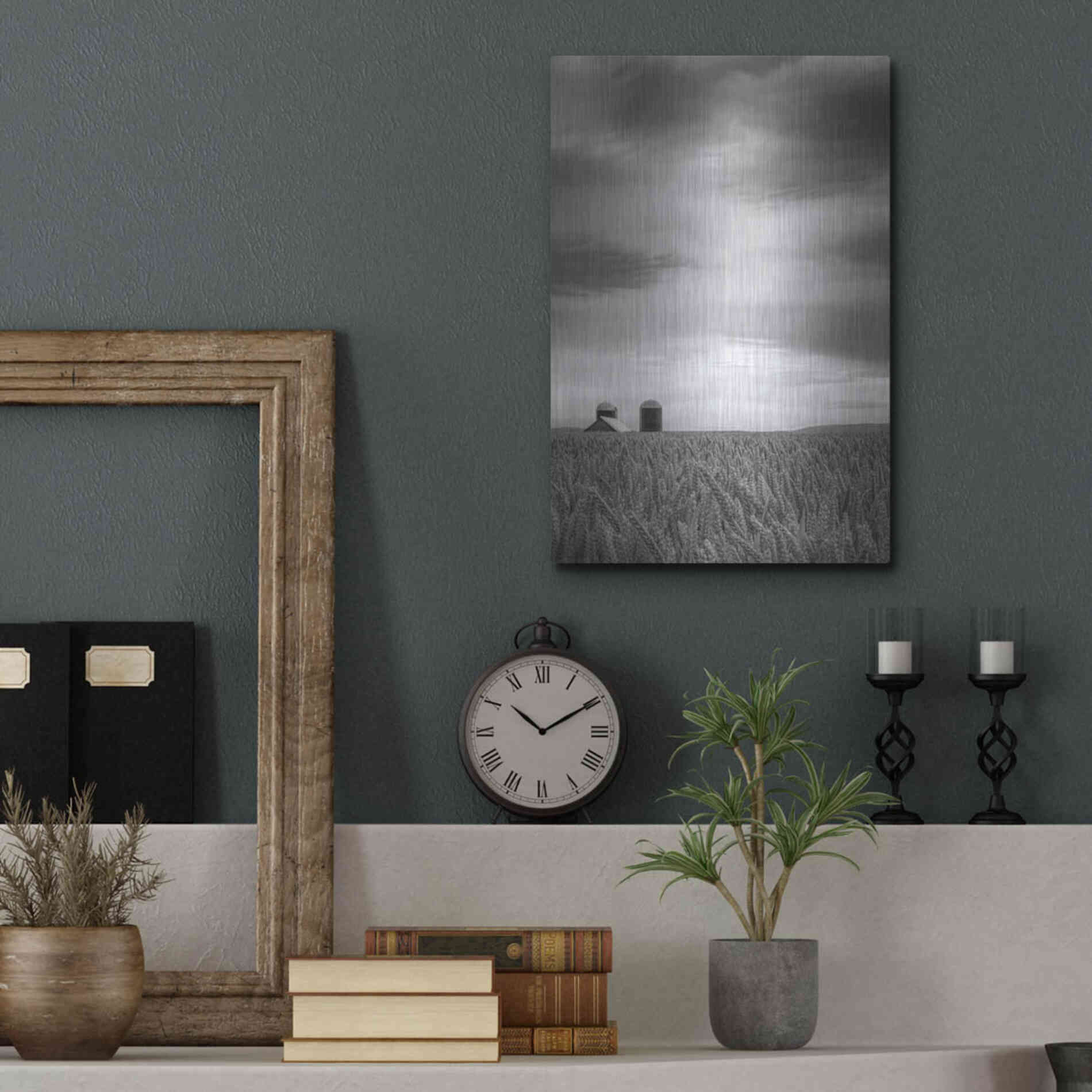 Luxe Metal Art  'Across The Wheat Field Ii'  by Don Schwartz, Metal Wall Art,12x16