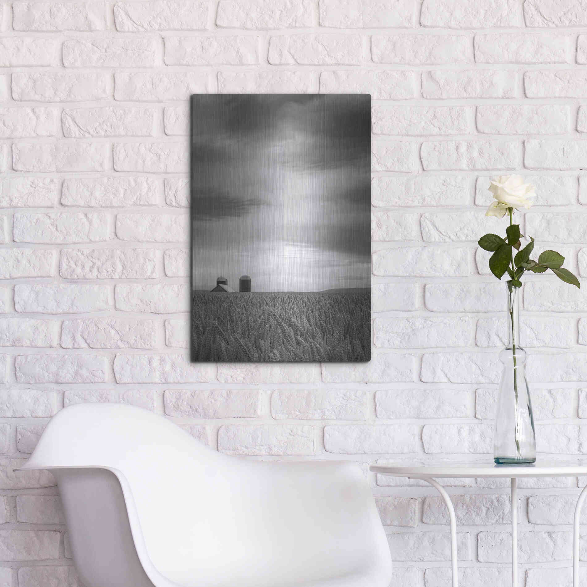 Luxe Metal Art  'Across The Wheat Field Ii'  by Don Schwartz, Metal Wall Art,16x24