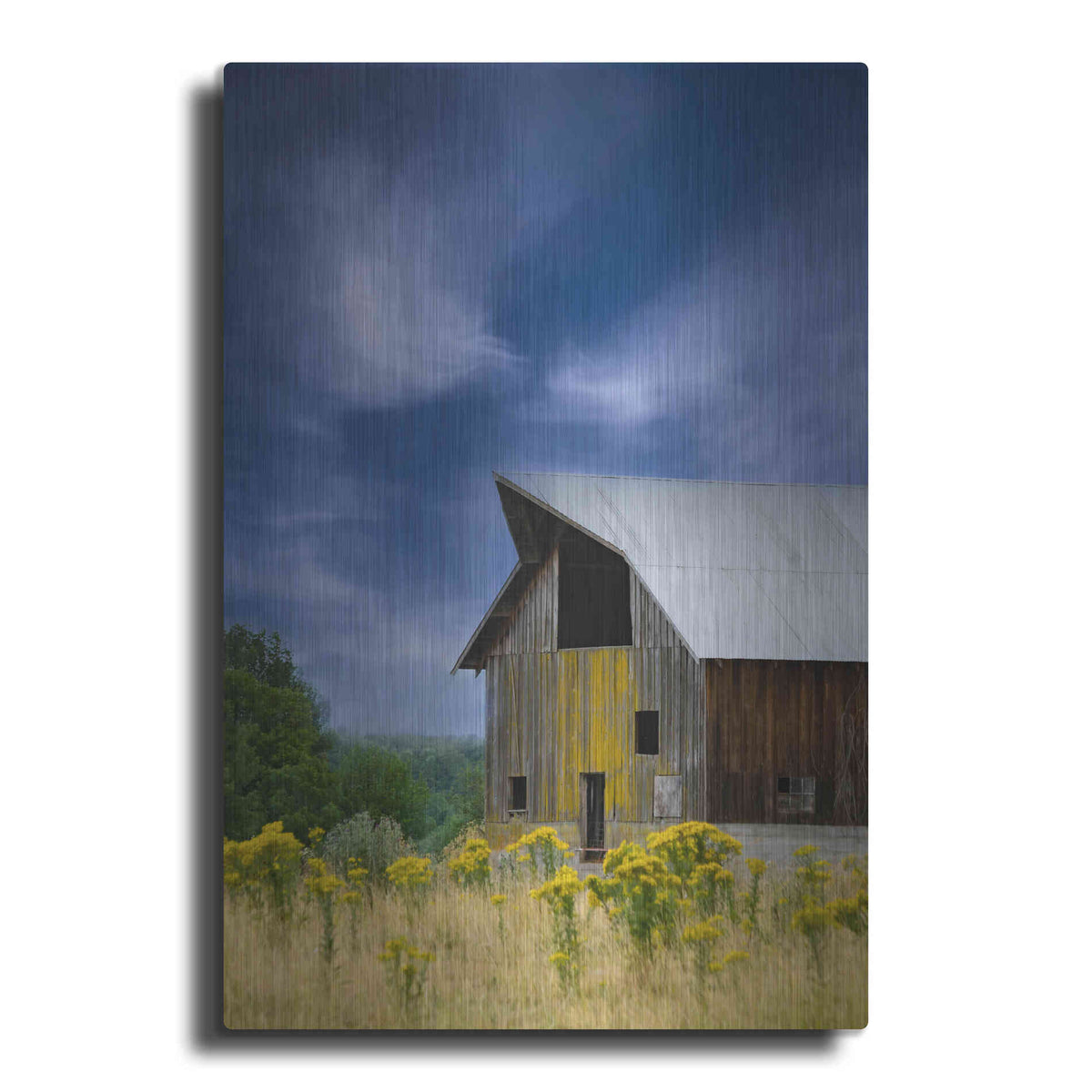 Luxe Metal Art  'Old Barn In A Summer Field'  by Don Schwartz, Metal Wall Art