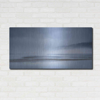 Luxe Metal Art  'Fog At Low Tide'  by Don Schwartz, Metal Wall Art,48x24