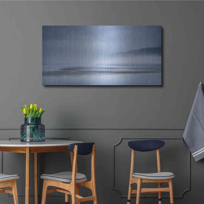 Luxe Metal Art  'Fog At Low Tide'  by Don Schwartz, Metal Wall Art,48x24