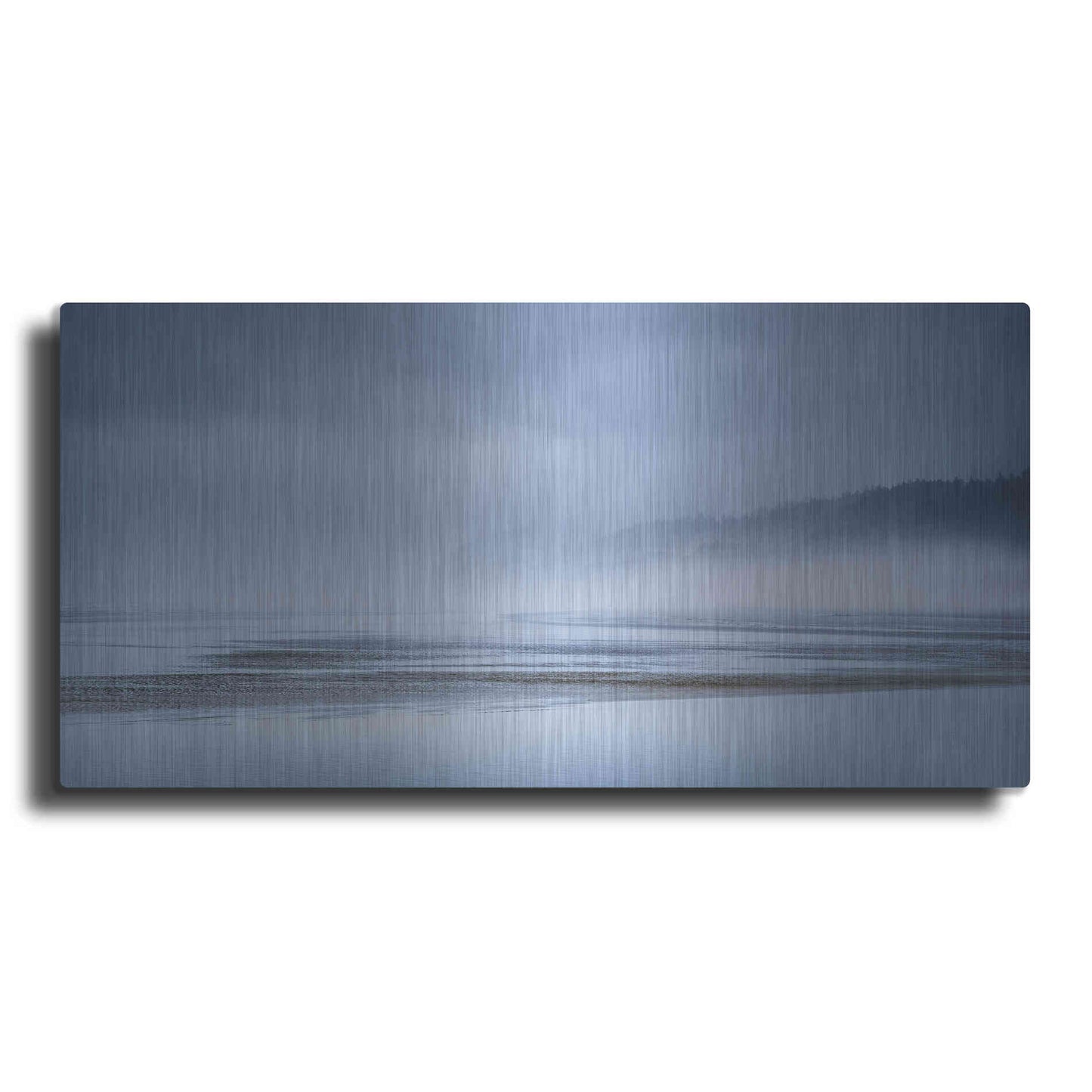 Luxe Metal Art  'Fog At Low Tide'  by Don Schwartz, Metal Wall Art