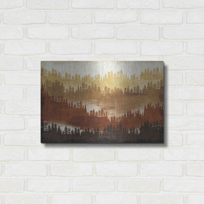 Luxe Metal Art 'Mountainscape Spice' by Michael Mullan, Metal Wall Art,24x16