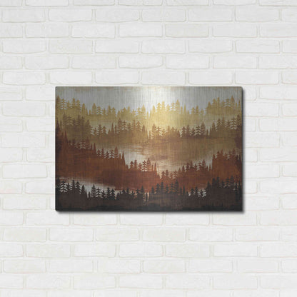 Luxe Metal Art 'Mountainscape Spice' by Michael Mullan, Metal Wall Art,36x24