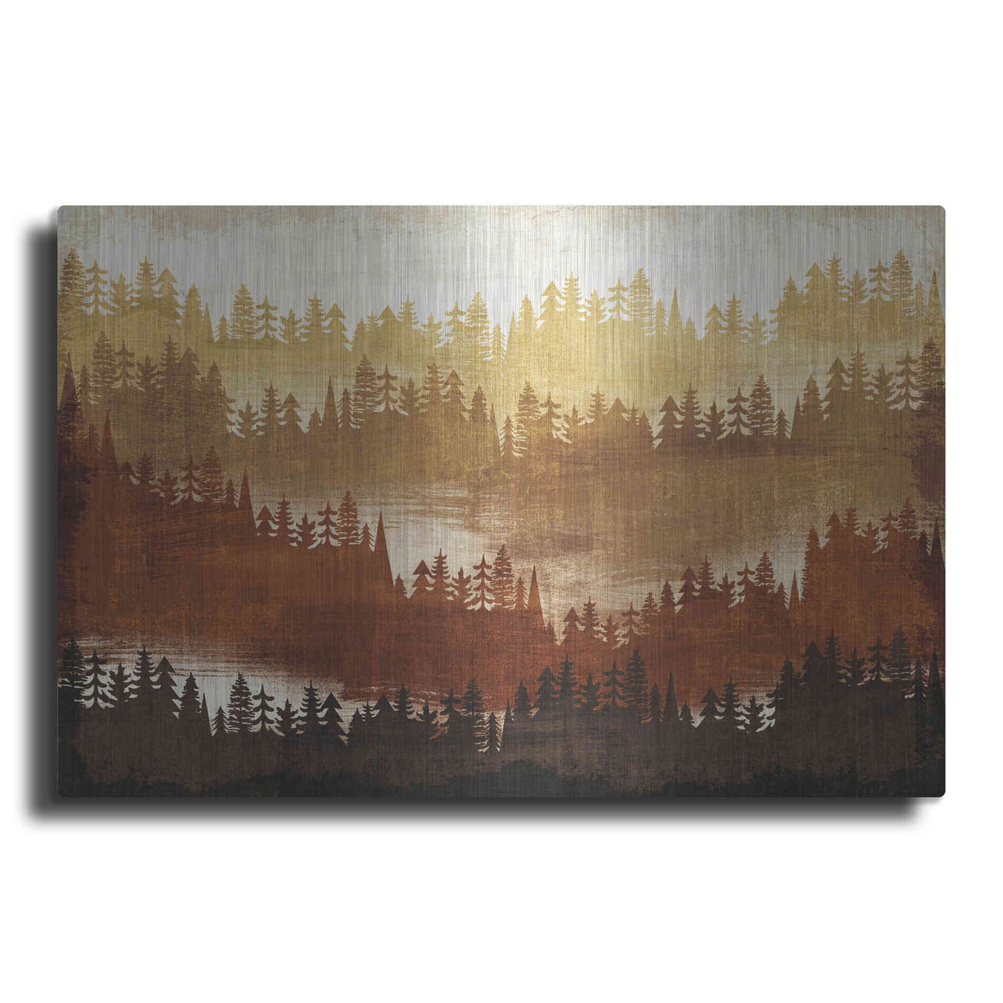 Luxe Metal Art 'Mountainscape Spice' by Michael Mullan, Metal Wall Art