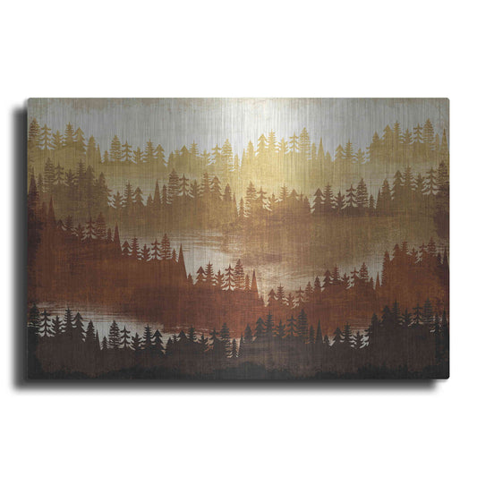 Luxe Metal Art 'Mountainscape Spice' by Michael Mullan, Metal Wall Art