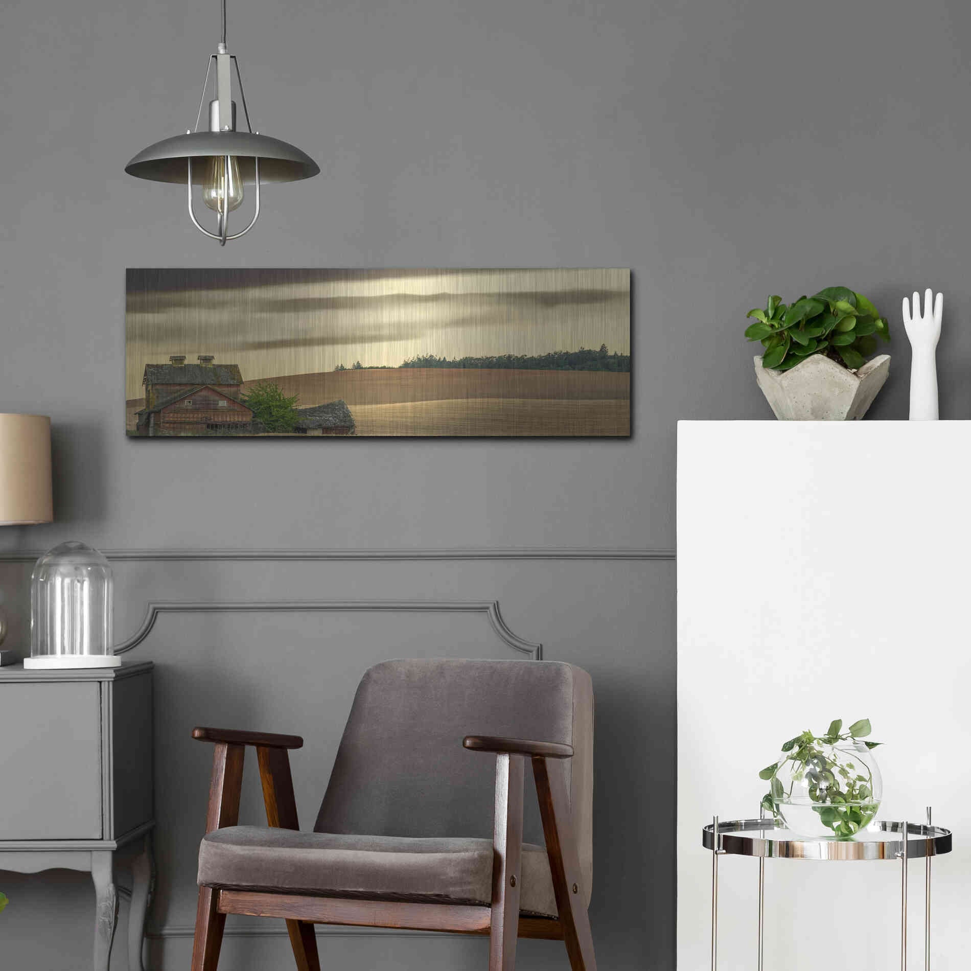 Luxe Metal Art  'Abandoned'  by Don Schwartz, Metal Wall Art,36x12