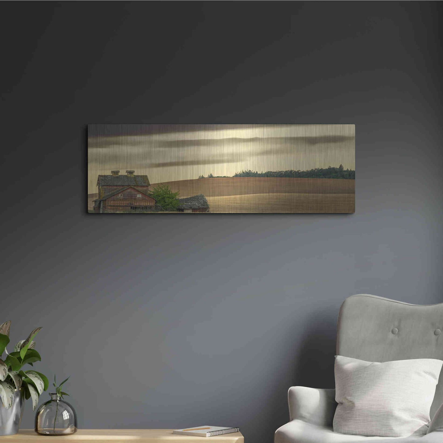 Luxe Metal Art  'Abandoned'  by Don Schwartz, Metal Wall Art,36x12