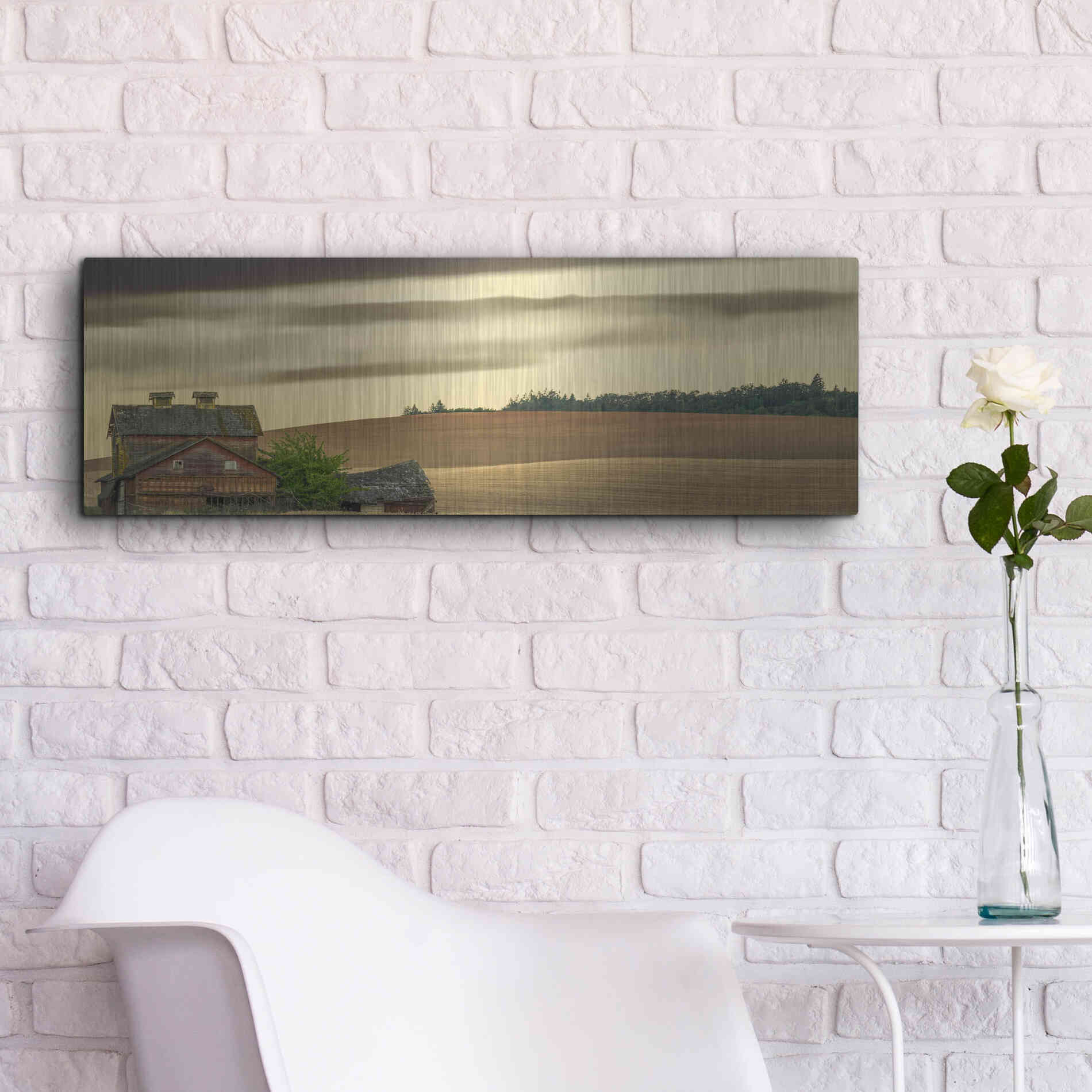 Luxe Metal Art  'Abandoned'  by Don Schwartz, Metal Wall Art,36x12