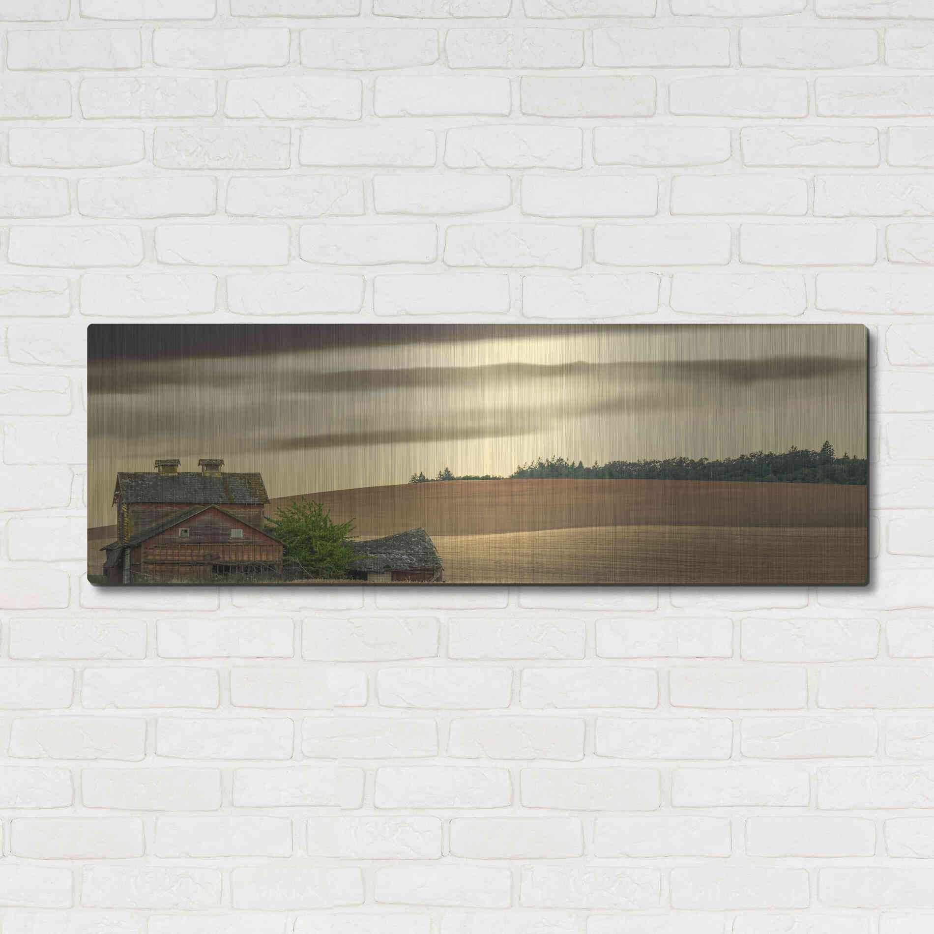 Luxe Metal Art  'Abandoned'  by Don Schwartz, Metal Wall Art,48x16