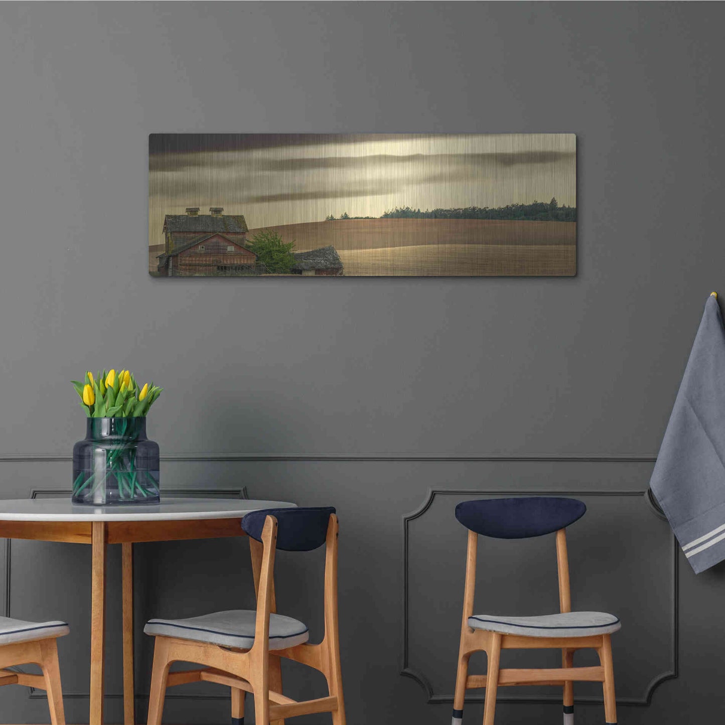 Luxe Metal Art  'Abandoned'  by Don Schwartz, Metal Wall Art,48x16