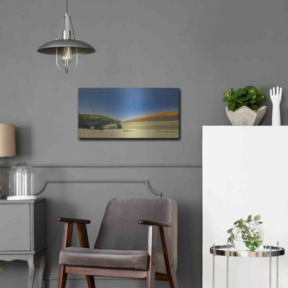 Luxe Metal Art  'Old Barn And Silo'  by Don Schwartz, Metal Wall Art,24x12