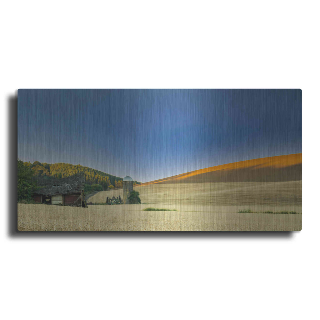 Luxe Metal Art  'Old Barn And Silo'  by Don Schwartz, Metal Wall Art