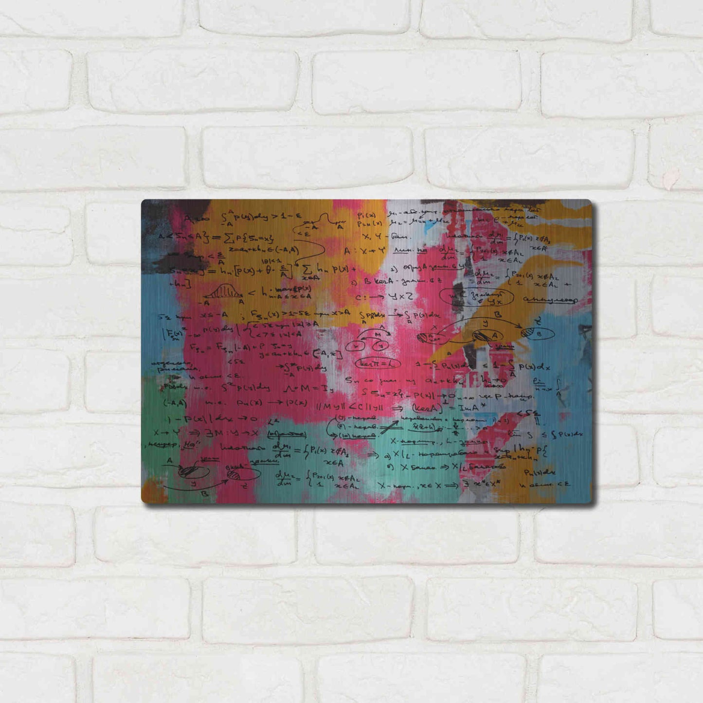 Luxe Metal Art 'Abstract Colorful Flows 2' by Irena Orlov Metal Wall Art,16x12