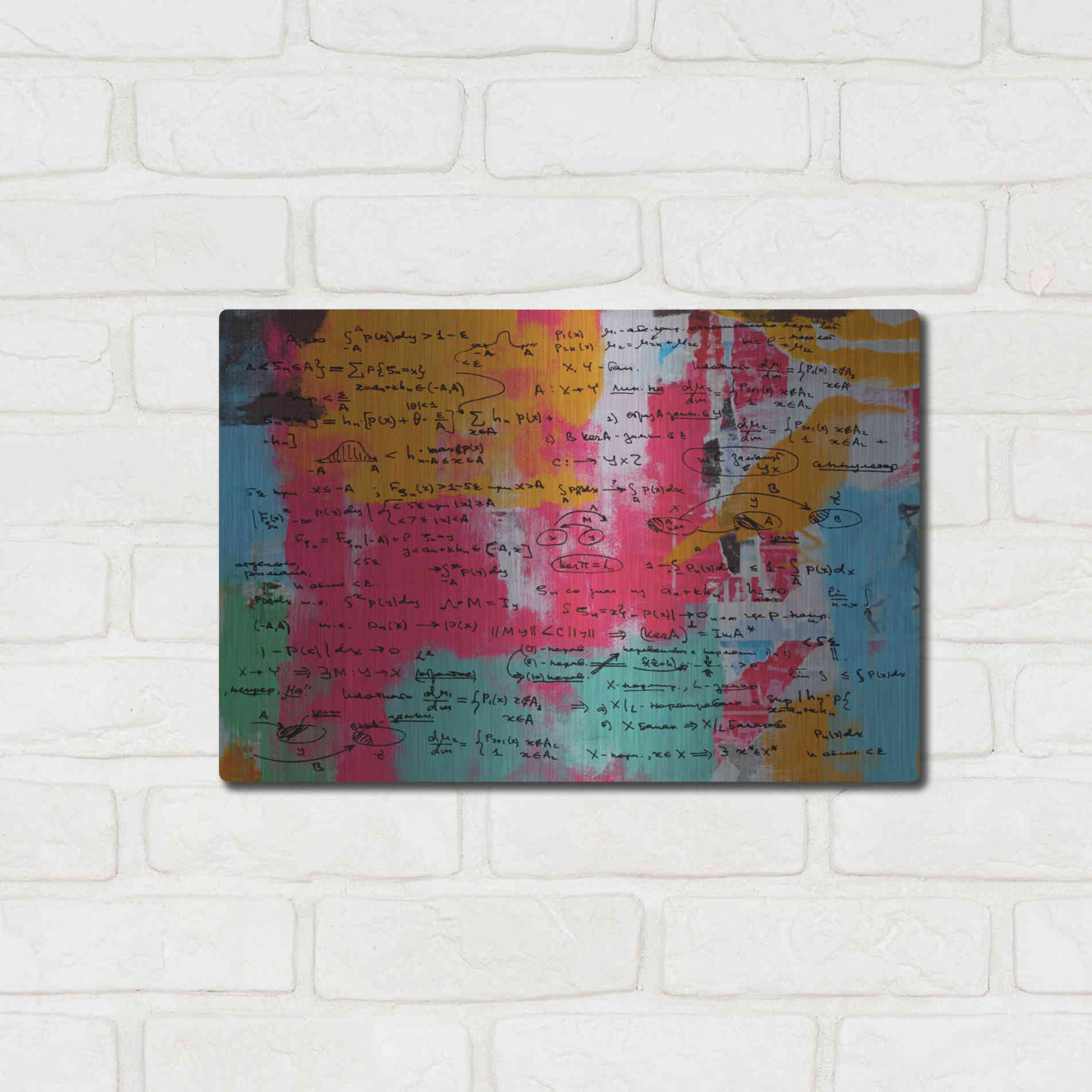 Luxe Metal Art 'Abstract Colorful Flows 2' by Irena Orlov Metal Wall Art,16x12