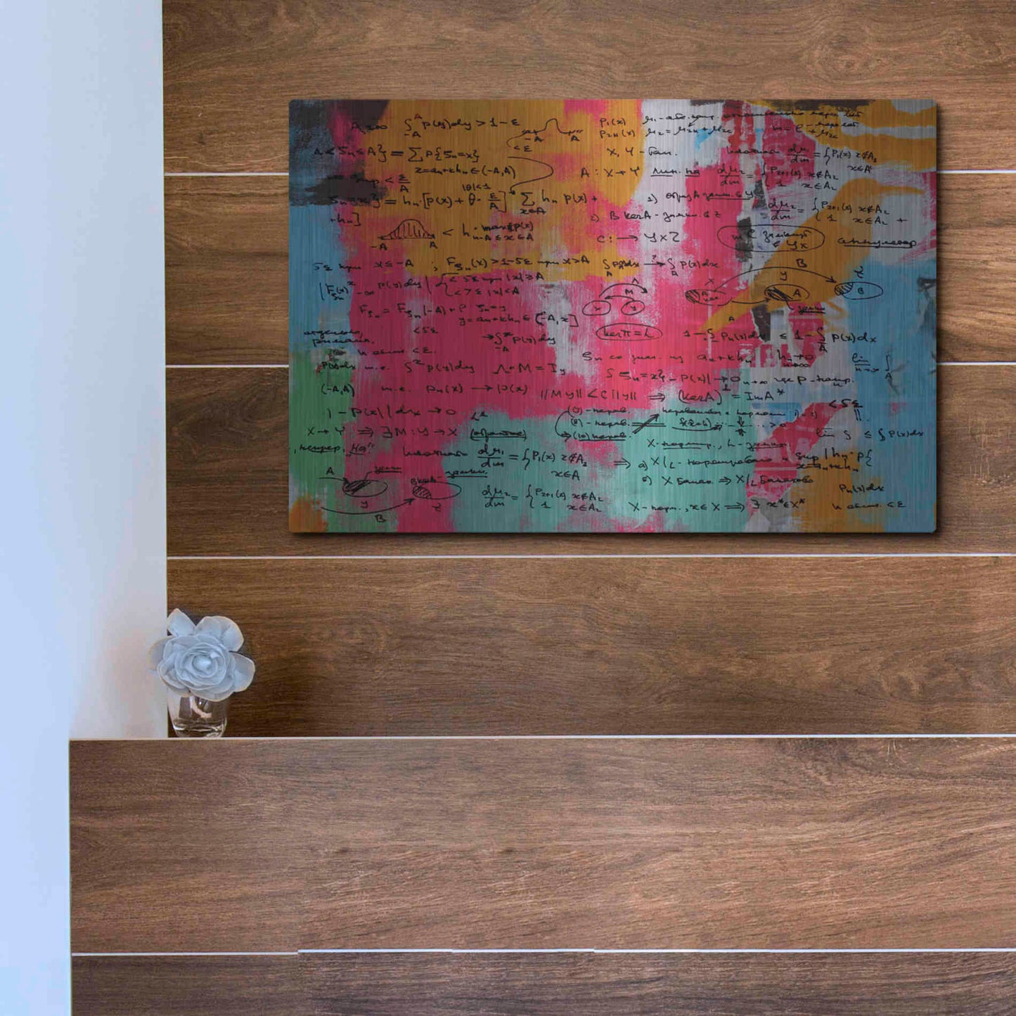 Luxe Metal Art 'Abstract Colorful Flows 2' by Irena Orlov Metal Wall Art,16x12