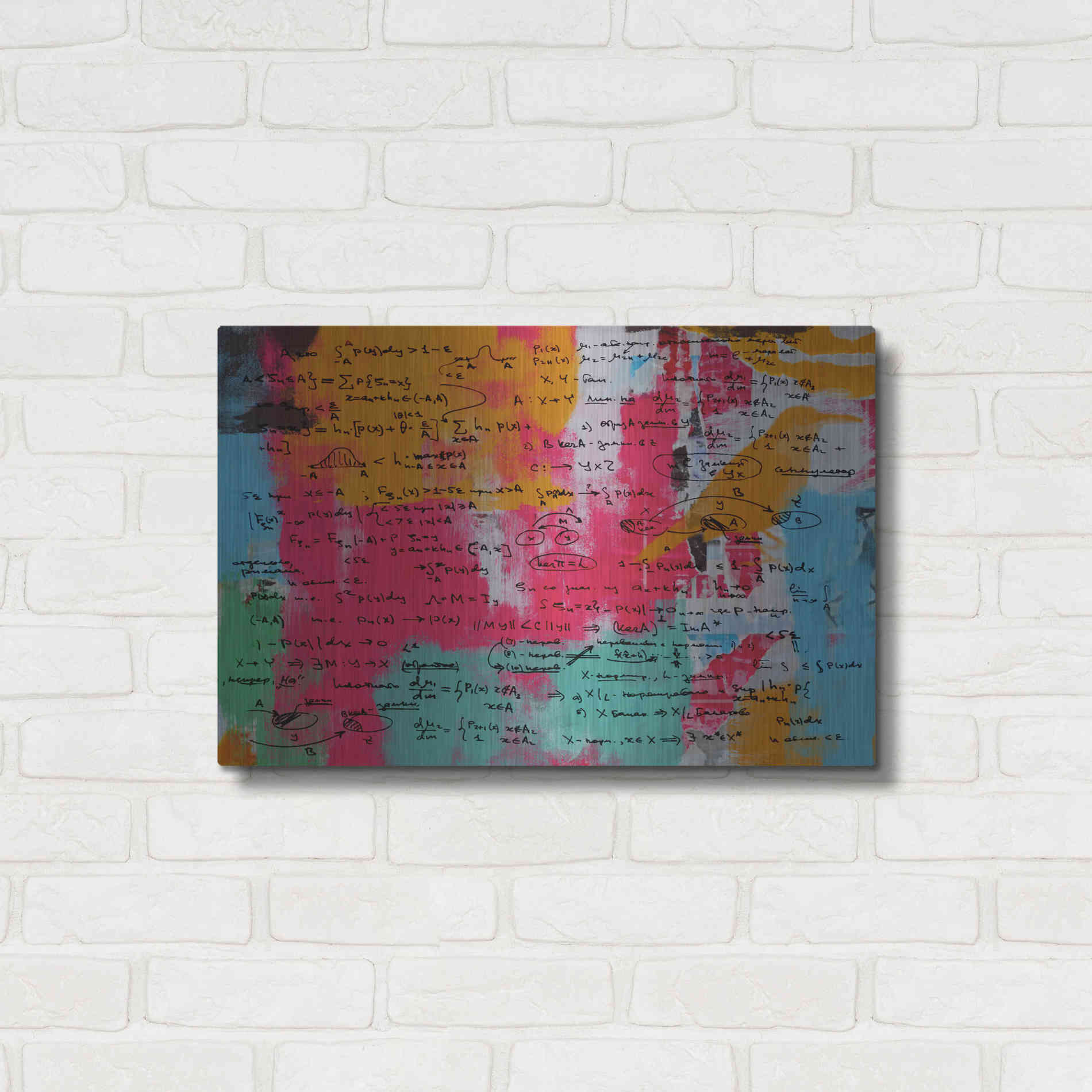 Luxe Metal Art 'Abstract Colorful Flows 2' by Irena Orlov Metal Wall Art,24x16