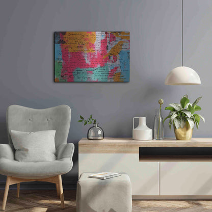 Luxe Metal Art 'Abstract Colorful Flows 2' by Irena Orlov Metal Wall Art,24x16