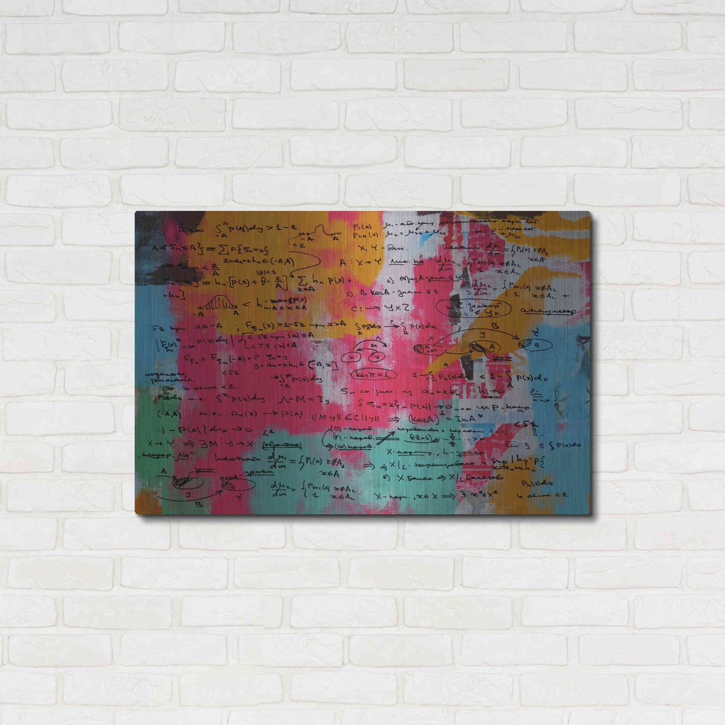 Luxe Metal Art 'Abstract Colorful Flows 2' by Irena Orlov Metal Wall Art,36x24