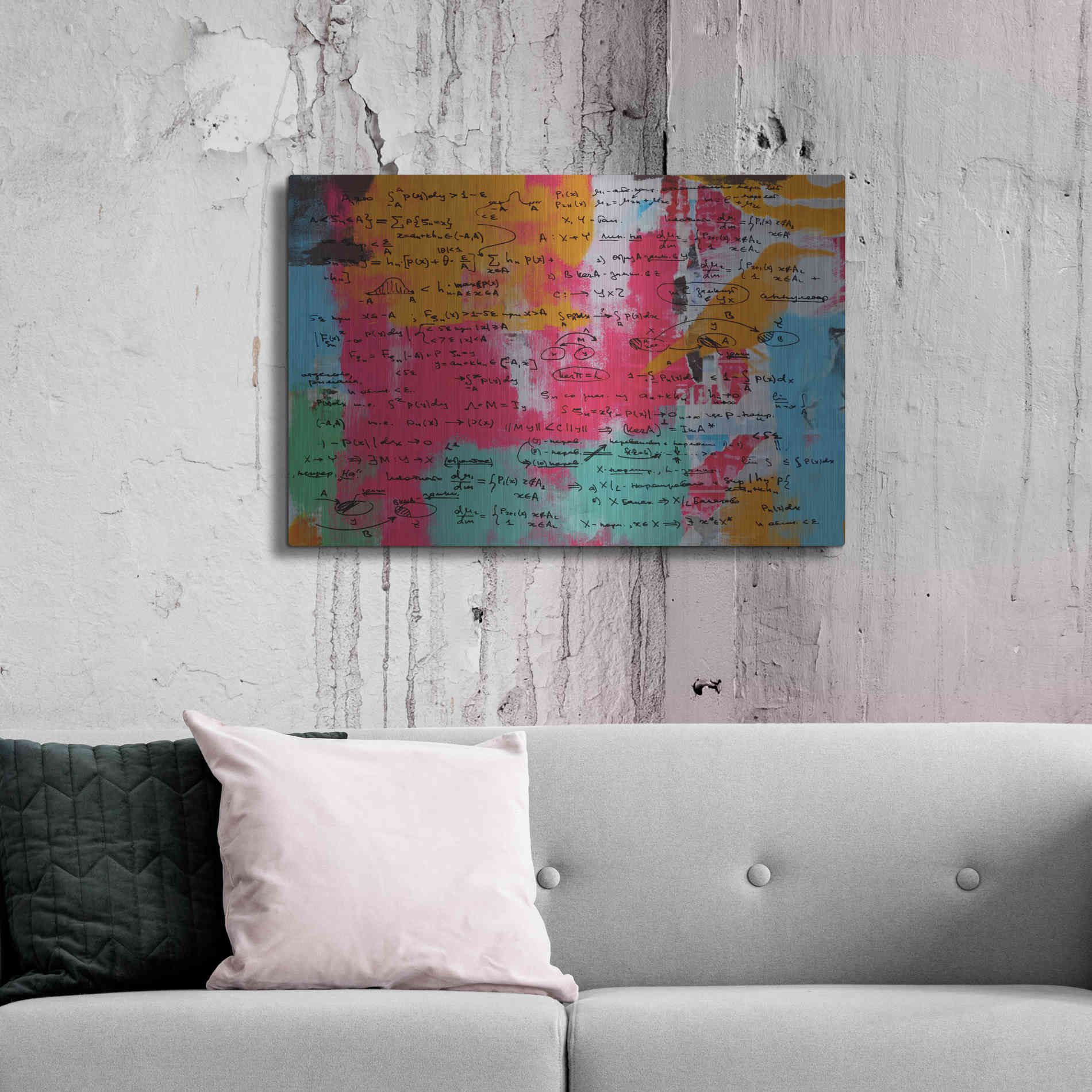 Luxe Metal Art 'Abstract Colorful Flows 2' by Irena Orlov Metal Wall Art,36x24