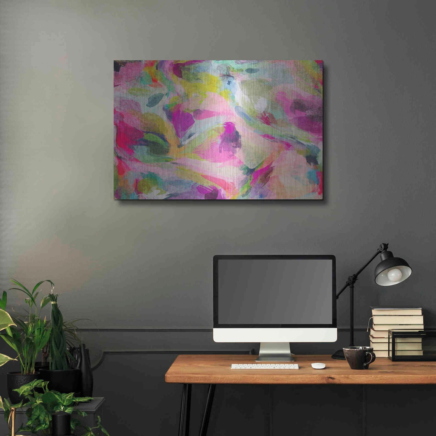 Luxe Metal Art 'Abstract Colorful Flows 3' by Irena Orlov Metal Wall Art,36x24