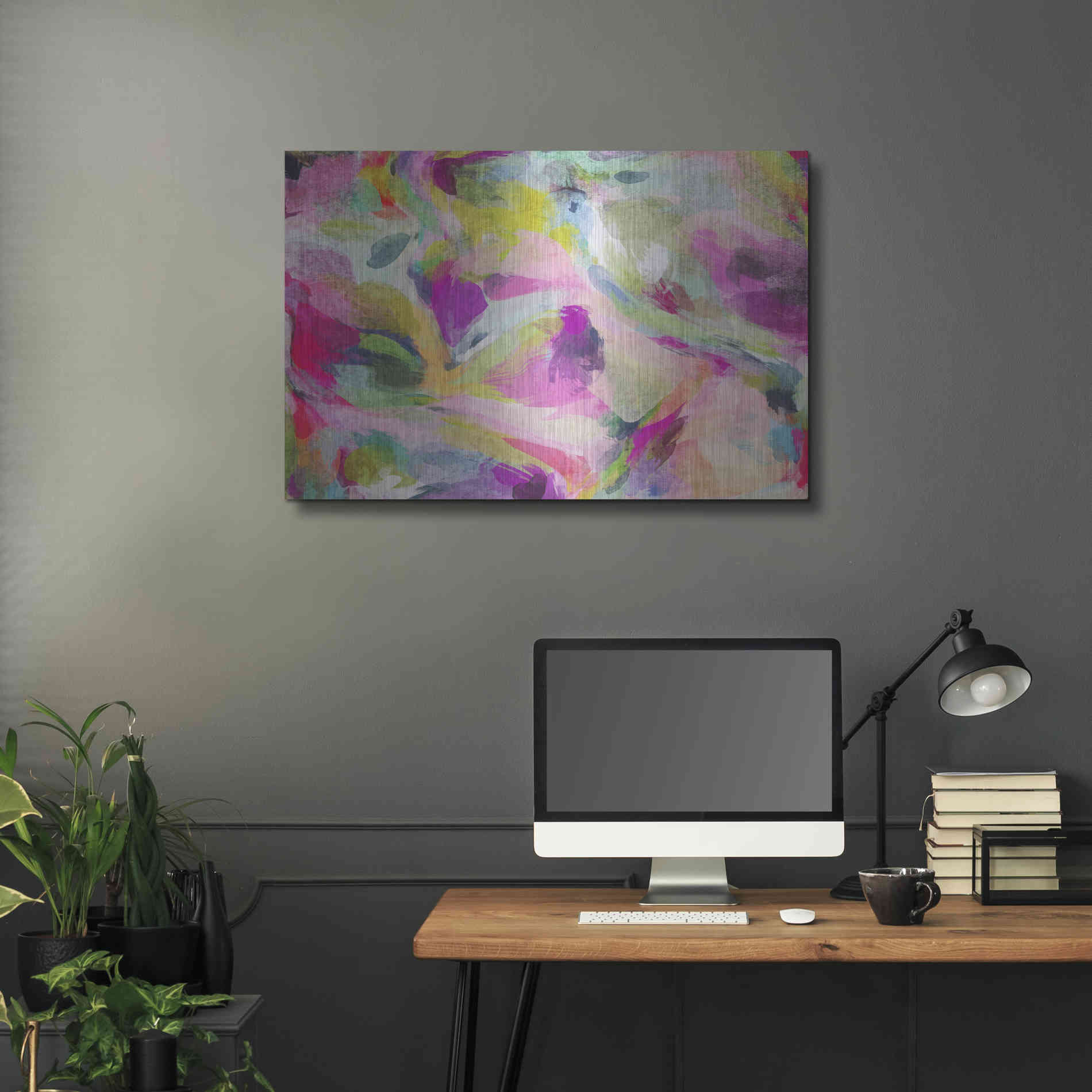 Luxe Metal Art 'Abstract Colorful Flows 3' by Irena Orlov Metal Wall Art,36x24