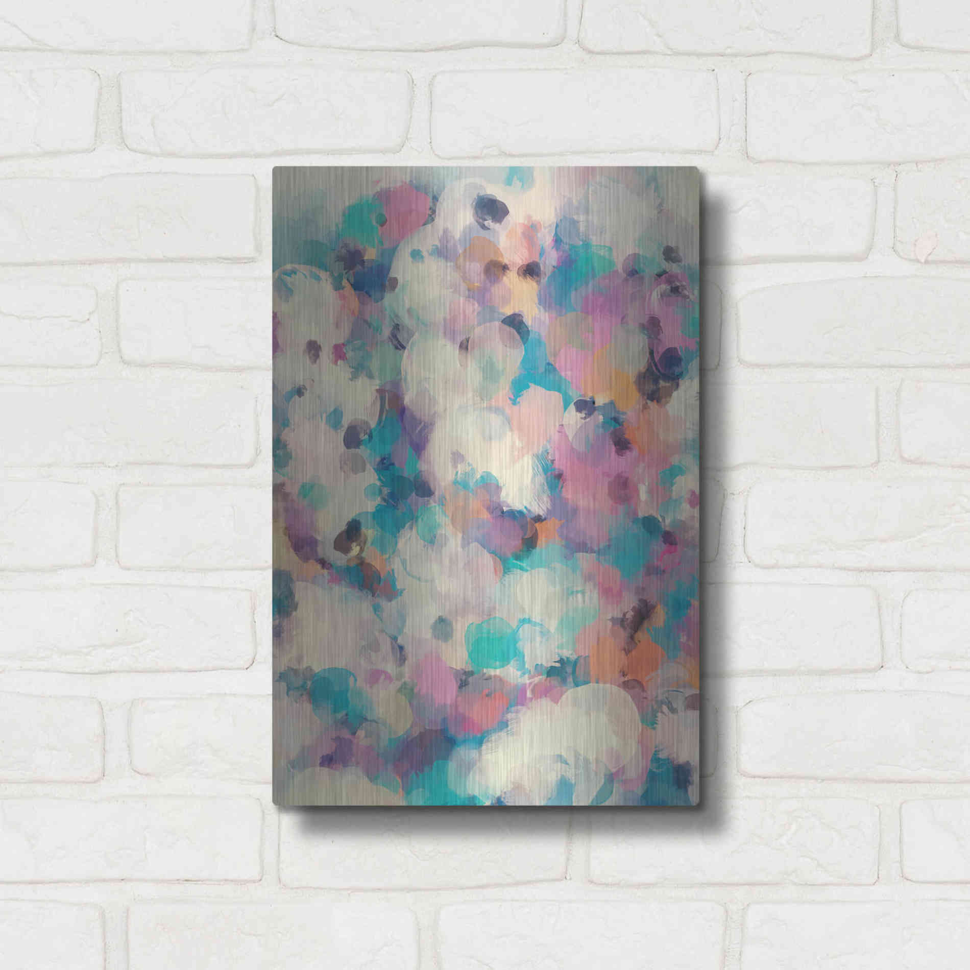 Luxe Metal Art 'Abstract Colorful Flows 5' by Irena Orlov Metal Wall Art,12x16