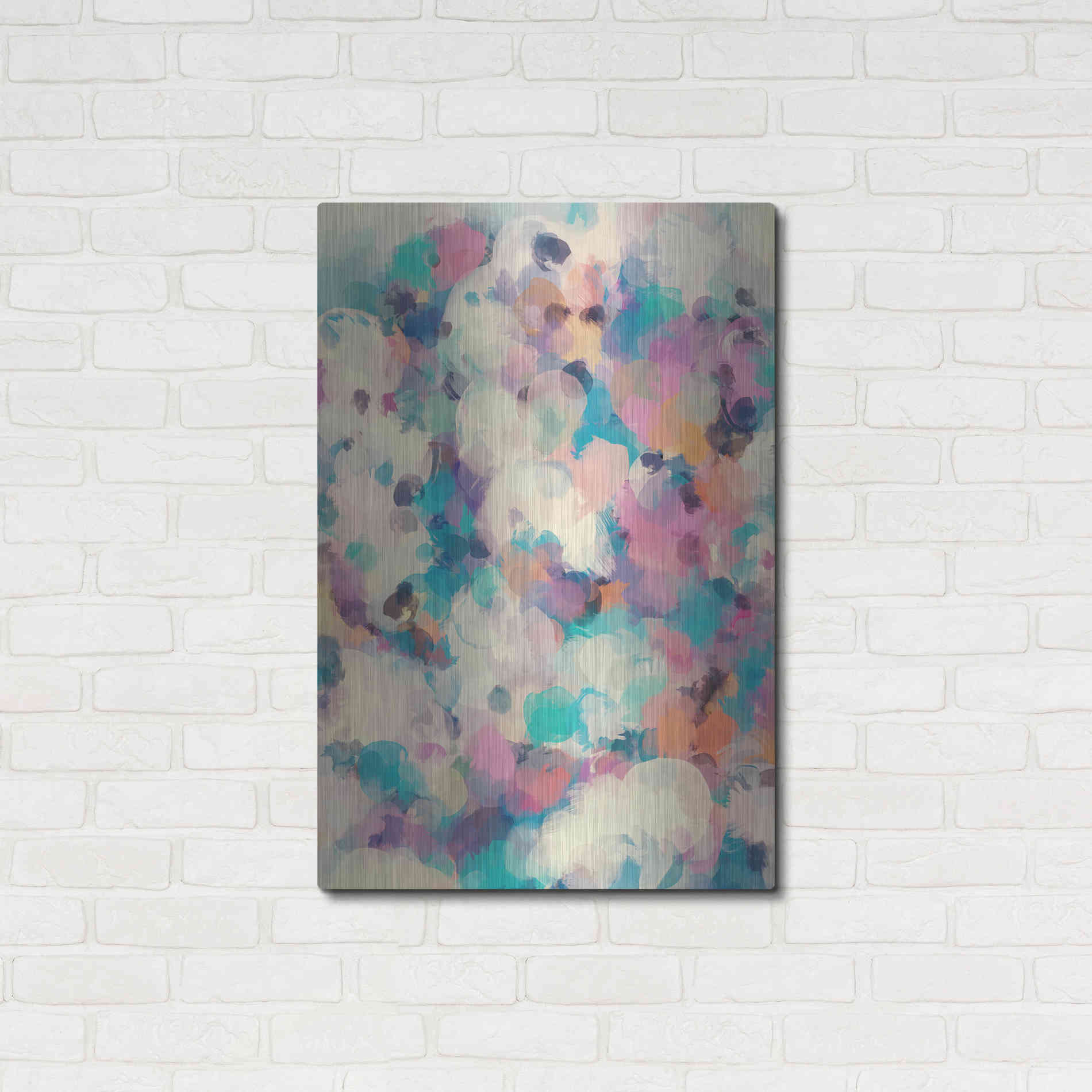 Luxe Metal Art 'Abstract Colorful Flows 5' by Irena Orlov Metal Wall Art,24x36