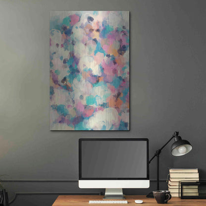 Luxe Metal Art 'Abstract Colorful Flows 5' by Irena Orlov Metal Wall Art,24x36