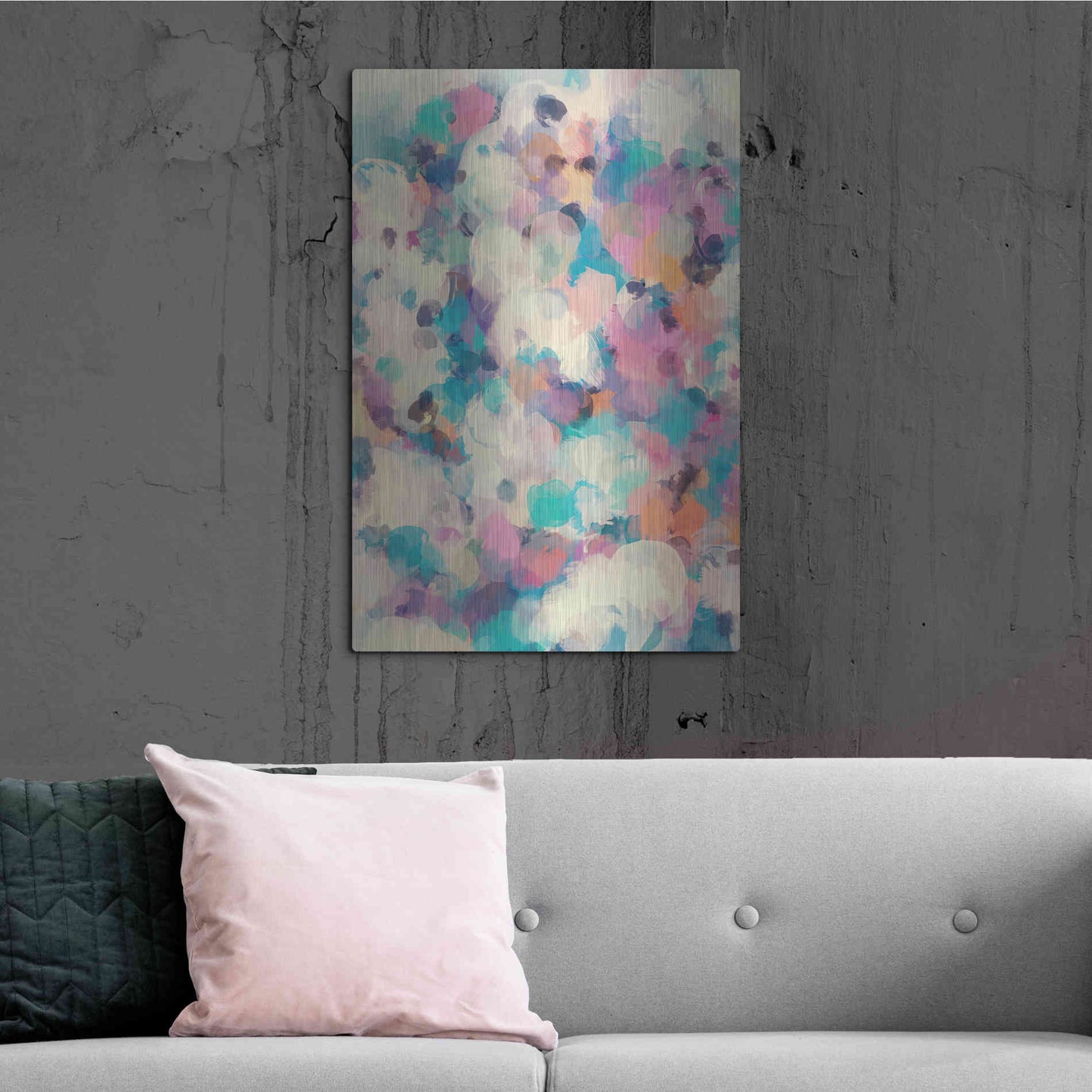 Luxe Metal Art 'Abstract Colorful Flows 5' by Irena Orlov Metal Wall Art,24x36