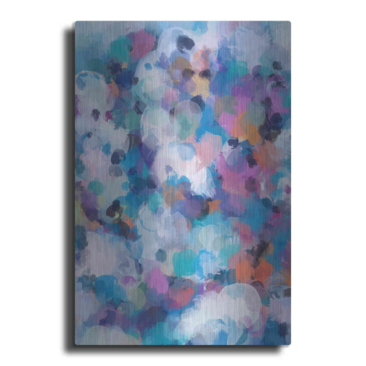 Luxe Metal Art 'Abstract Colorful Flows 6' by Irena Orlov Metal Wall Art