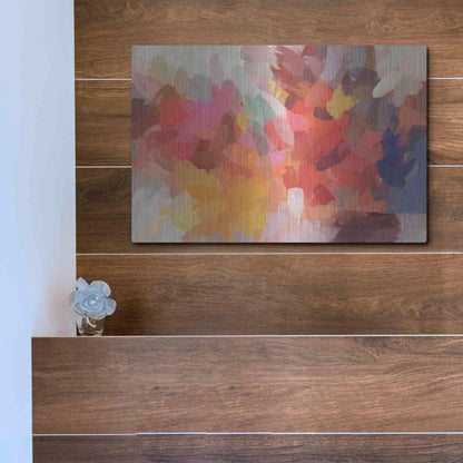 Luxe Metal Art 'Abstract Colorful Flows 7' by Irena Orlov Metal Wall Art,16x12