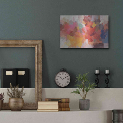 Luxe Metal Art 'Abstract Colorful Flows 7' by Irena Orlov Metal Wall Art,16x12