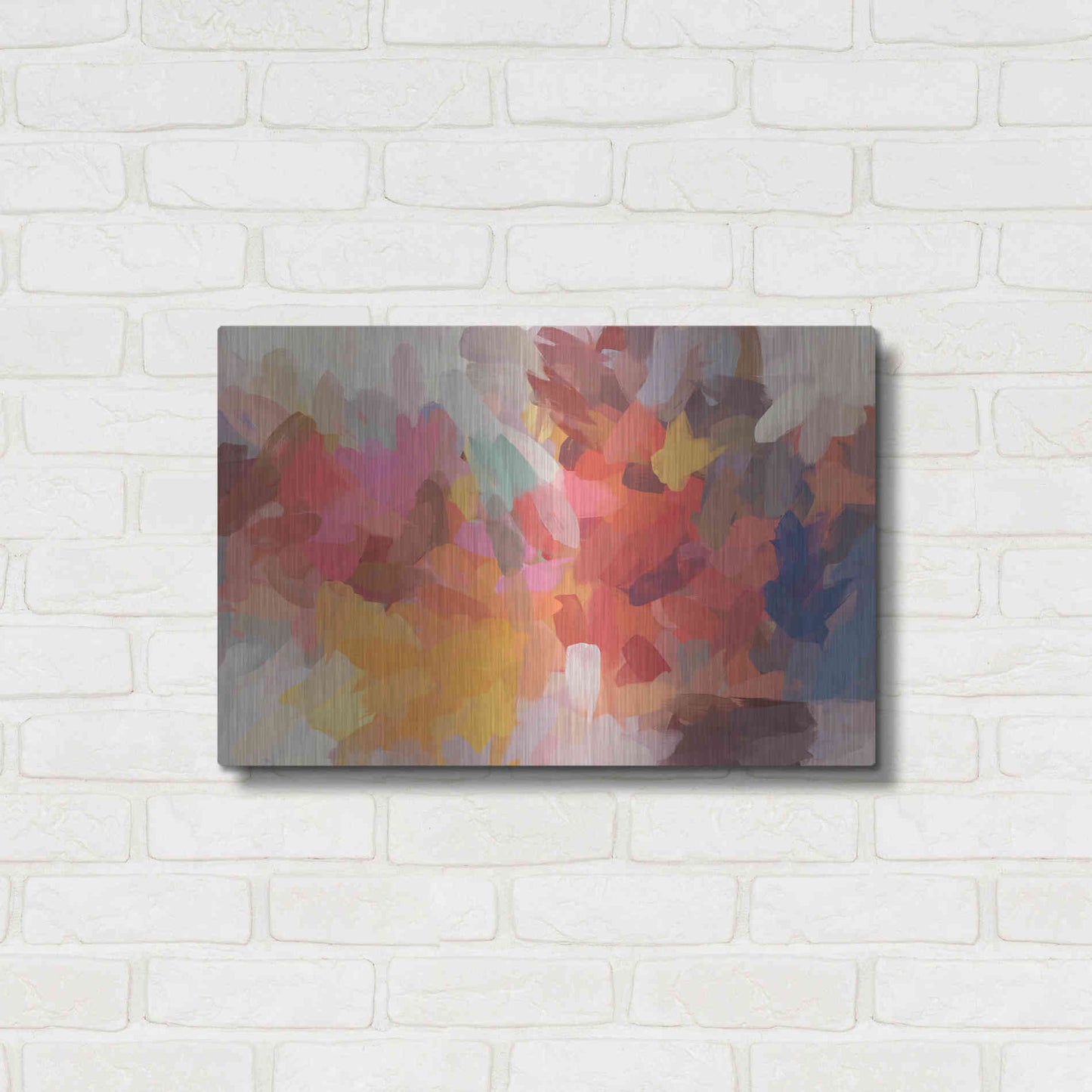 Luxe Metal Art 'Abstract Colorful Flows 7' by Irena Orlov Metal Wall Art,24x16