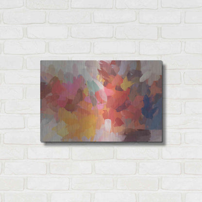 Luxe Metal Art 'Abstract Colorful Flows 7' by Irena Orlov Metal Wall Art,24x16