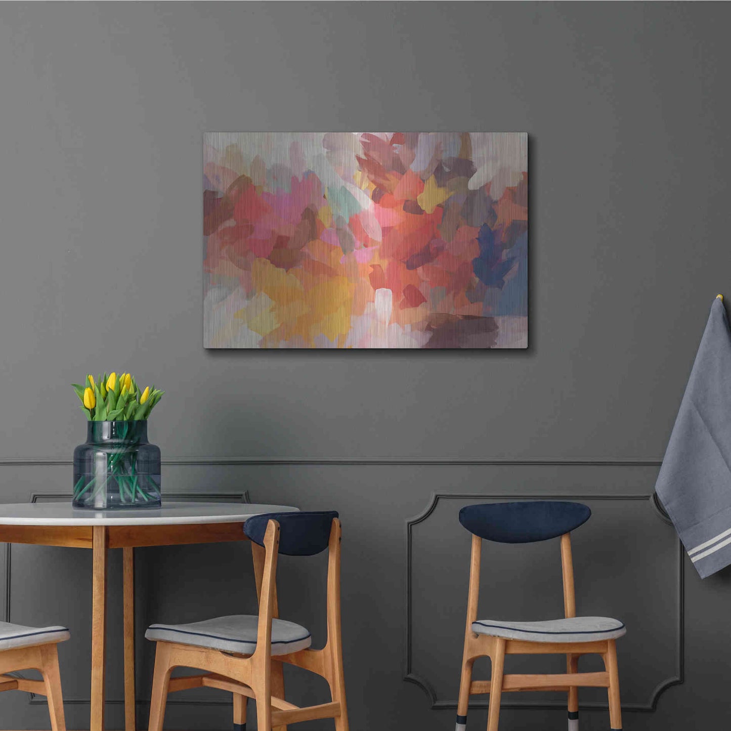 Luxe Metal Art 'Abstract Colorful Flows 7' by Irena Orlov Metal Wall Art,36x24