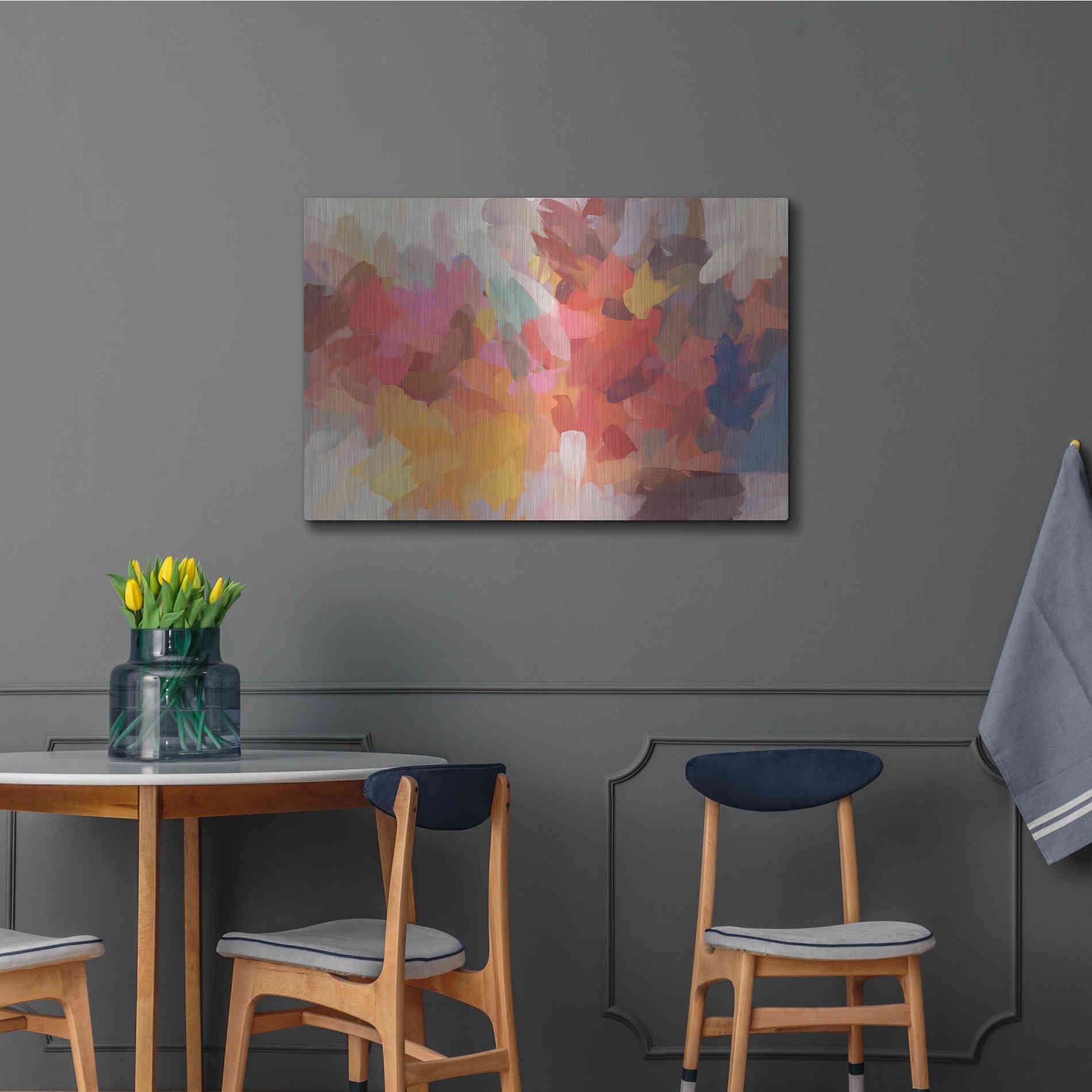 Luxe Metal Art 'Abstract Colorful Flows 7' by Irena Orlov Metal Wall Art,36x24