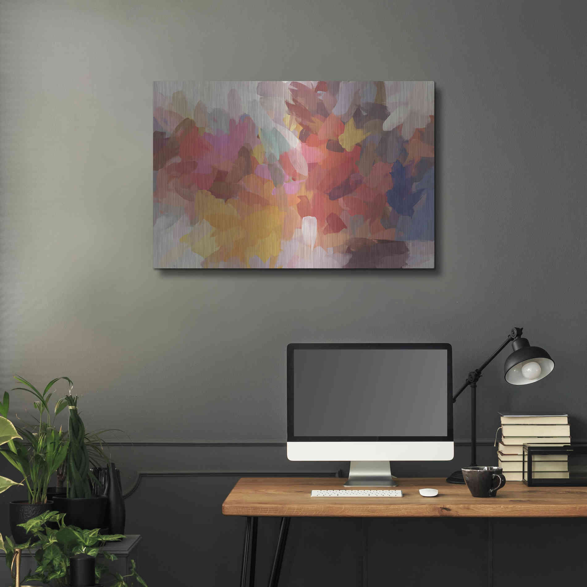 Luxe Metal Art 'Abstract Colorful Flows 7' by Irena Orlov Metal Wall Art,36x24