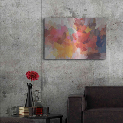 Luxe Metal Art 'Abstract Colorful Flows 7' by Irena Orlov Metal Wall Art,36x24