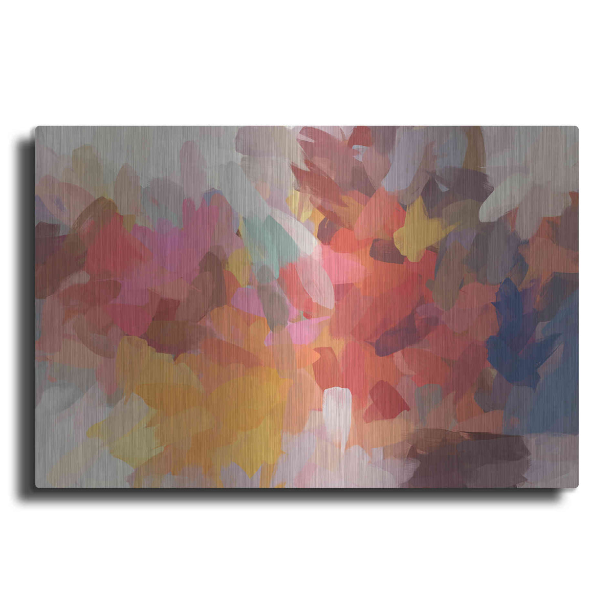 Luxe Metal Art 'Abstract Colorful Flows 7' by Irena Orlov Metal Wall Art