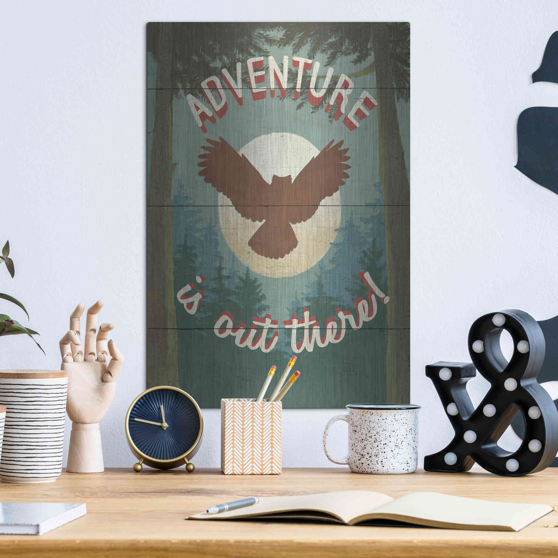 Luxe Metal Art 'Discover the Wild IV' by Janelle Penner, Metal Wall Art,12x16