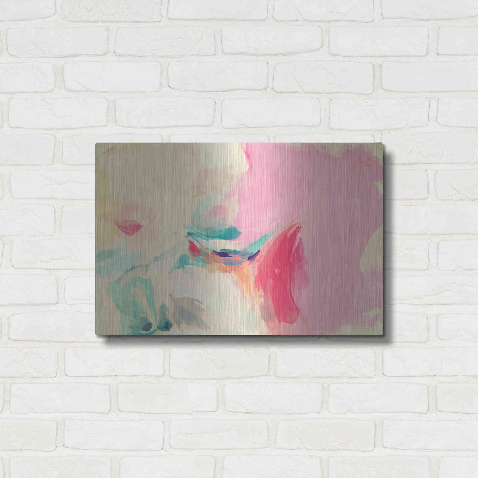 Luxe Metal Art 'Abstract Colorful Flows 9' by Irena Orlov Metal Wall Art,24x16